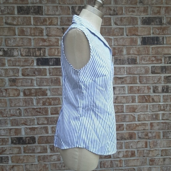 Jones New York Signature Striped Sleeveless Top S - Picture 2 of 5